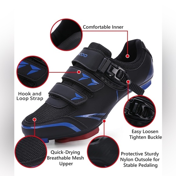 kescoo Other - KESCOO Mens Womens Cycling Shoes Compatible with Peloton Bike Shoes Delta Cleats